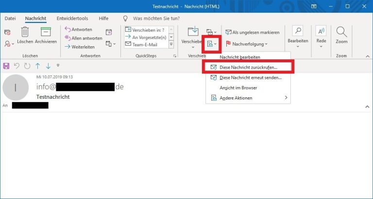 Gesendete Email Zurückholen: Outlook-Anleitung