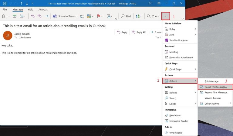 Einfaches Zurückrufen Von E-Mails Auf Outlook: Ein Leitfaden (55 Characters)